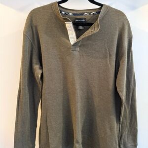 Pierre Cardin Olive Long Sleeve Henley